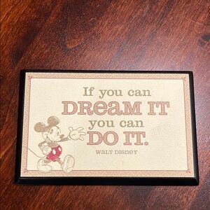 Mickey Mouse Inspirational Plaque